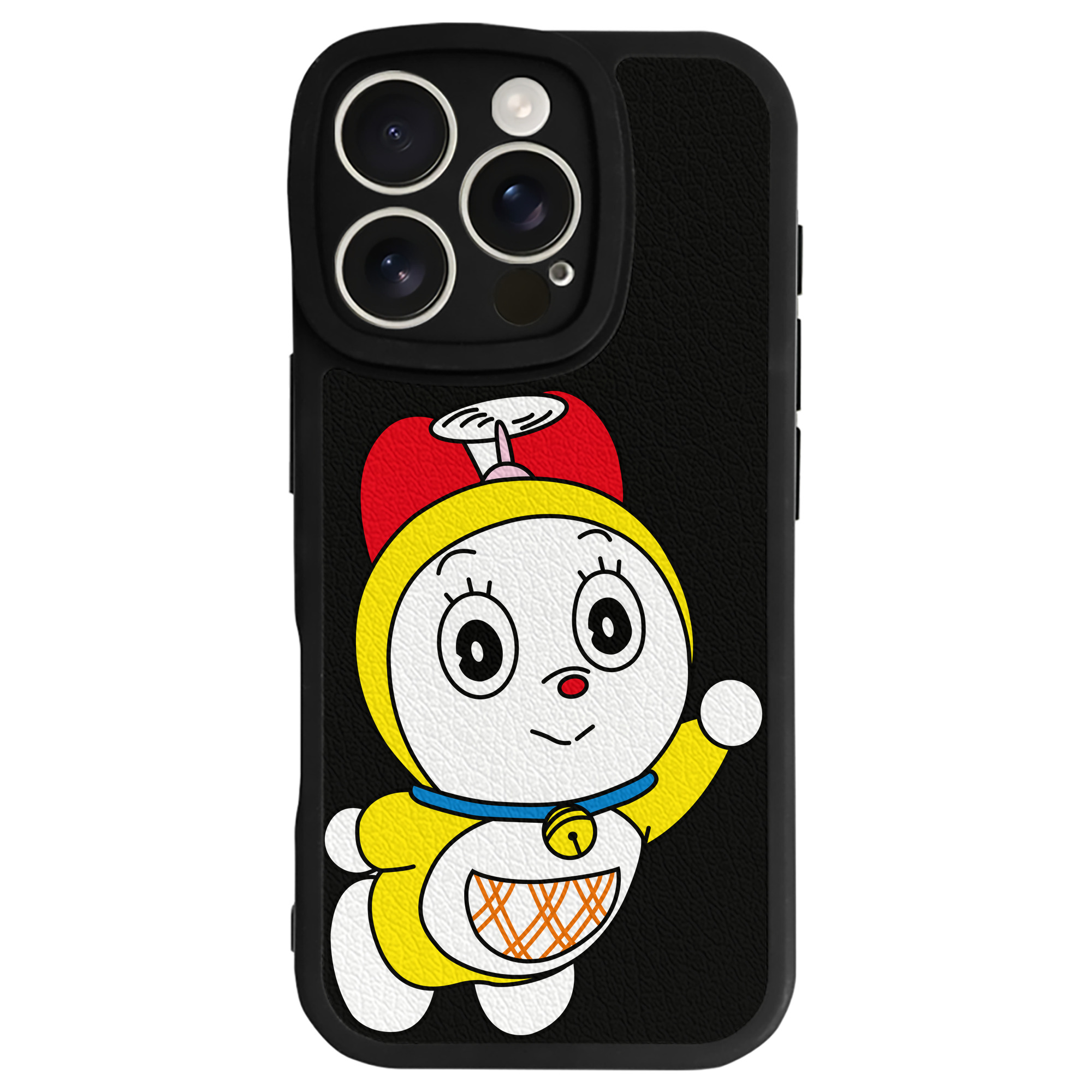 （画像用） ドラえもん ドラミ Doraemon Dorami 【iPhone 16シリーズ対応】シリコンスマホケース（レザー調） 材質：シリコン